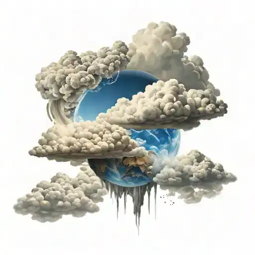 A Cloud Separating Heaven And Earth In The Middle