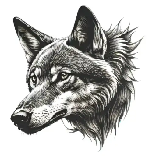 Crescent Star With Wolf