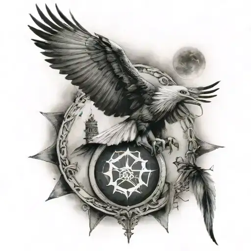 Turkish Flah Under The Moon