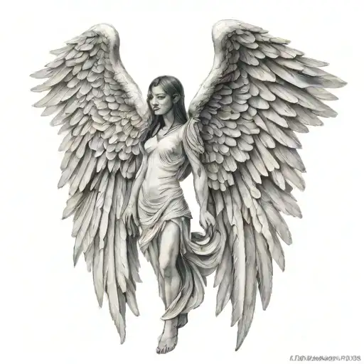 Tall Angel Wings Spread