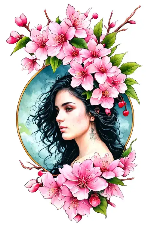 Sagittarius And Cherry Blossom