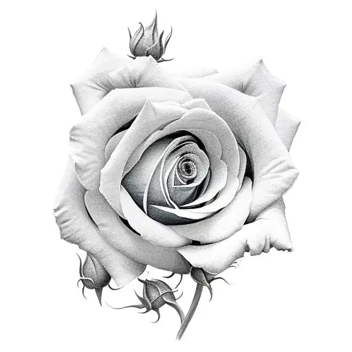 Rose And Larkspur Flower