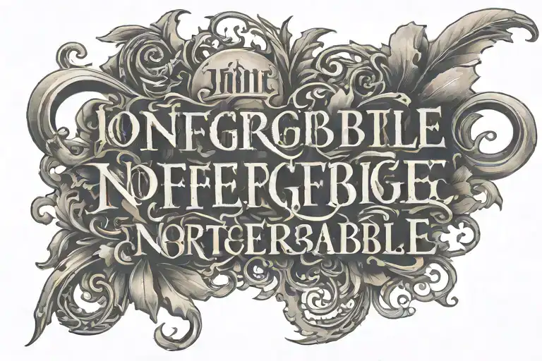 The Word Unforgettable With A Dope Font