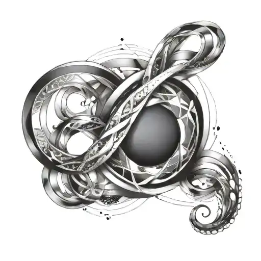 A Geometric Infinity Symbol Incorporating Elements Of Your Occupation In A Sleek And Modern Design