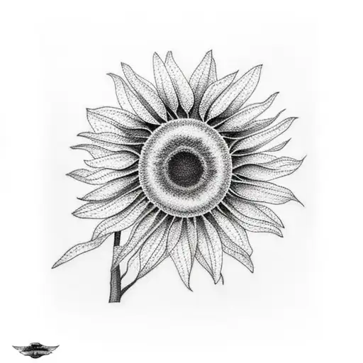 Tree And Sunflowers My Daughter