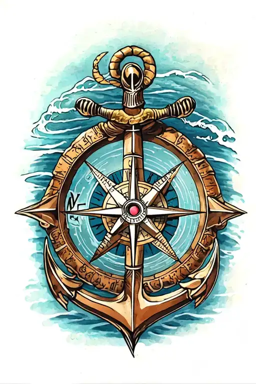 Anchor Turtle Compass