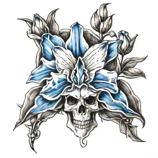 Death Masque Texas Blue Bonnet Flower