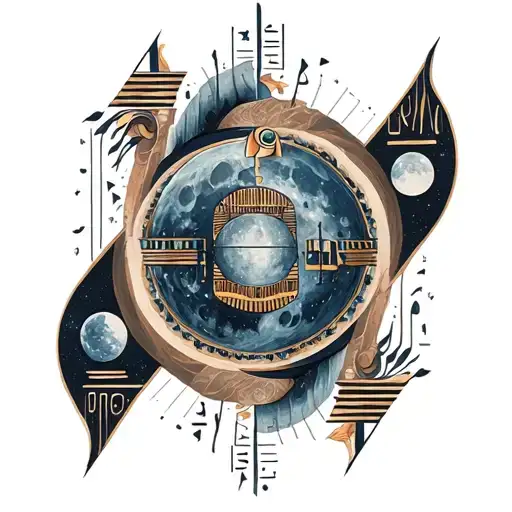 Egyptian Hieroglyphs Moon Phases