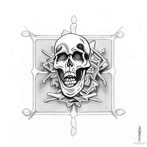 Skeleton Escaping Coffin