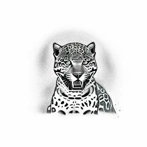 Jaguar On Beach At Sunset