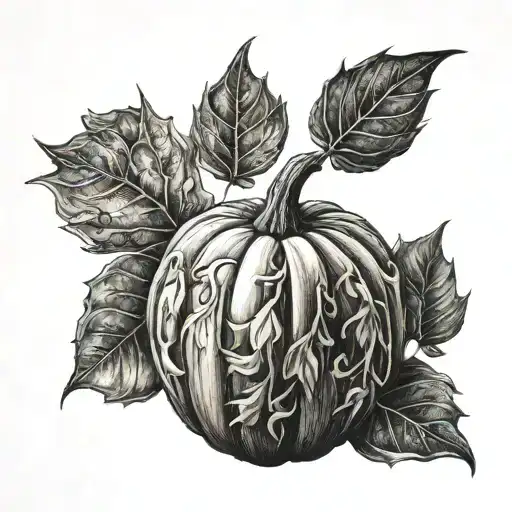 Fall Leaves Pumpkin