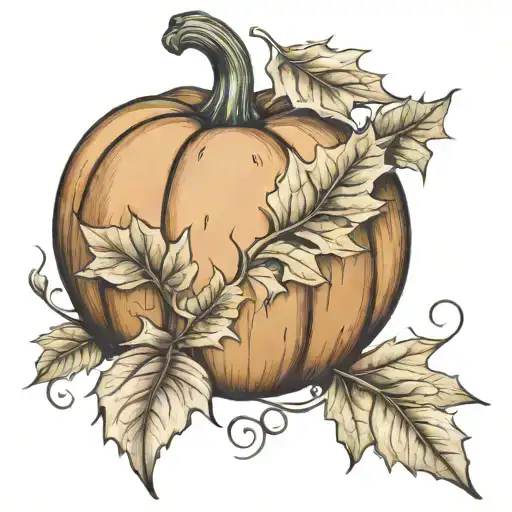 Falling Leaves Pumpkin