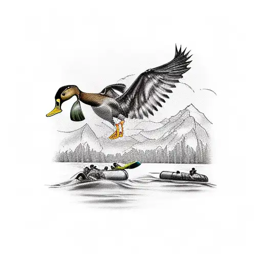 Dna With Duck Hunting Fishing And Mountains