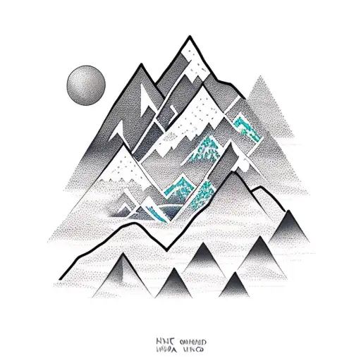 Dna Strand With Mountains Trees And Water