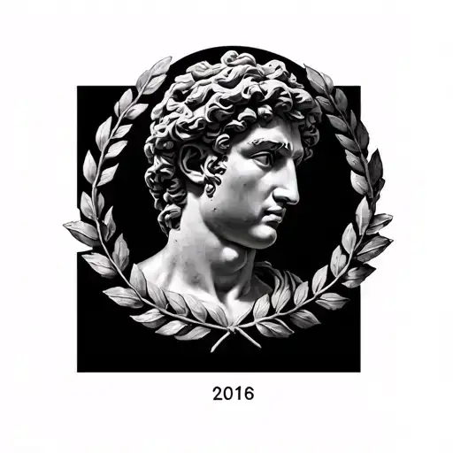 Roman Date Of Birth With Laurel Wreath