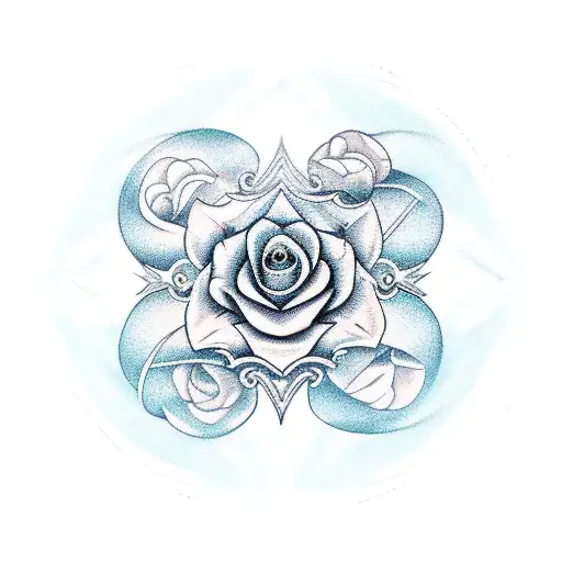 Aquarius Symbol And Roses