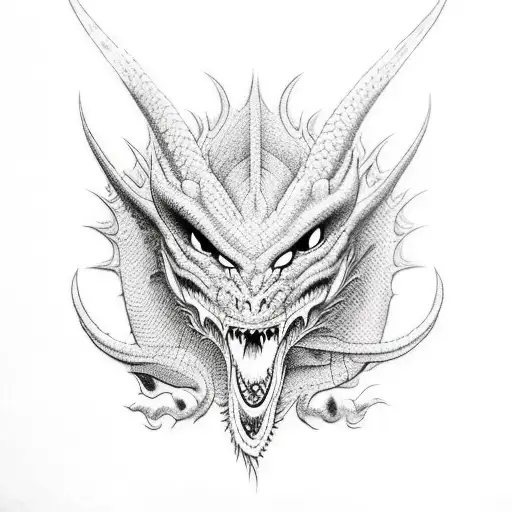 Dragon Without Hair Whole Body Angry