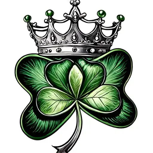 Shamrock With Crown
