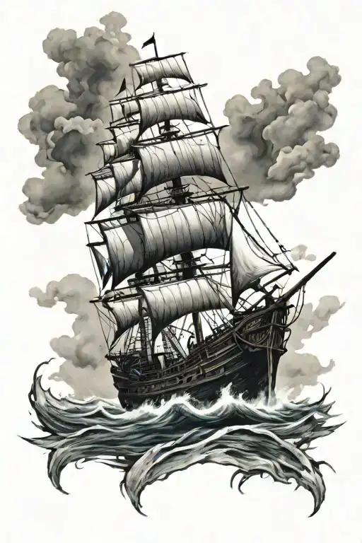 Black Pearl Ship Sailing