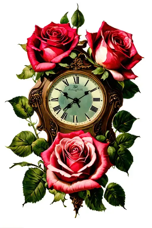 Father Clock Two Roses Date 24 October 2011