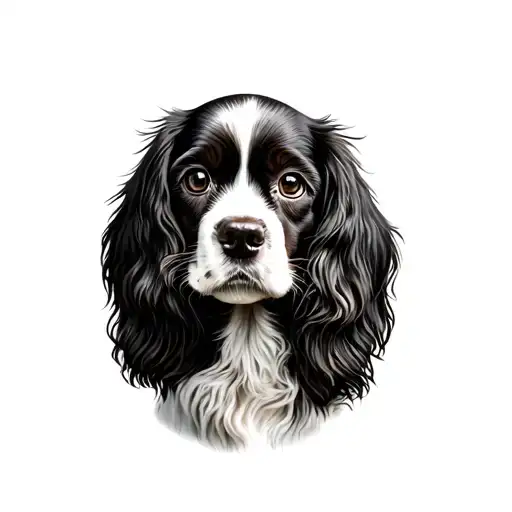 English Cocker Spaniel Dog Black And White
