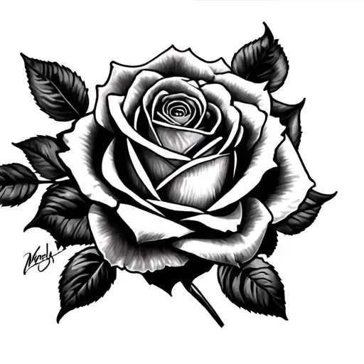 Lion Rose Intertwined