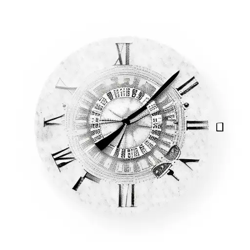 Gambling Eye Watch Clock Roman Numerals Quote