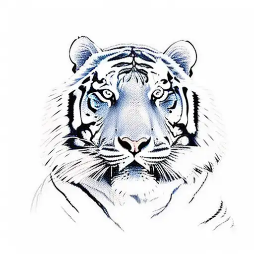 Tiger With Amazing Blue Eyes