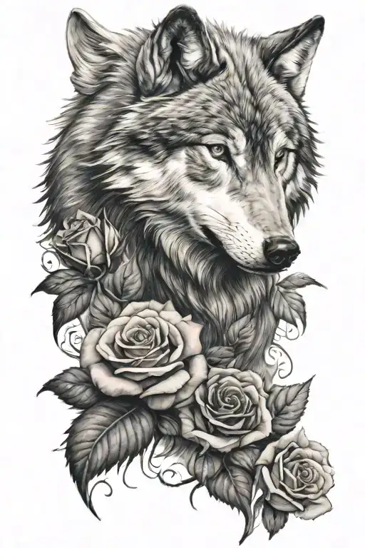 Wolf And Rose