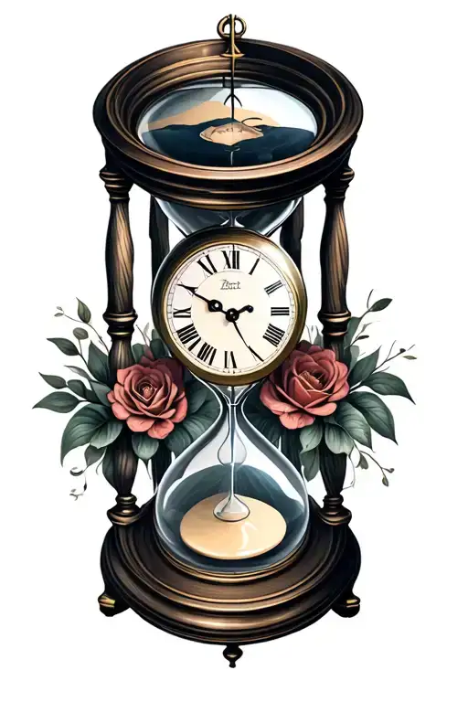 Hourglass Clock Inside
