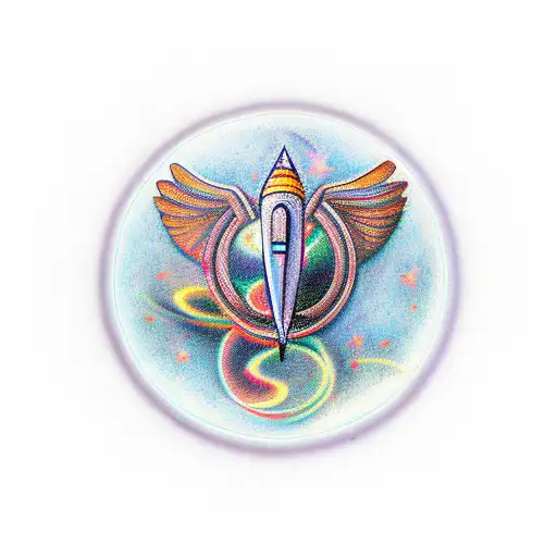 Circle Rocket Colorful