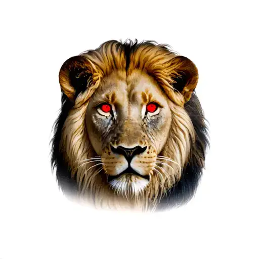 Lion With Red Eyes
