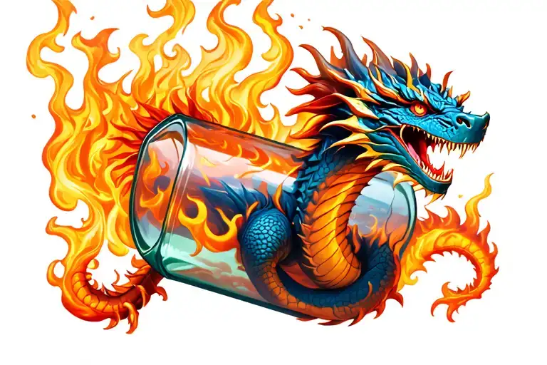A Flame Dragon Trapped In A Bottle