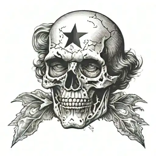 Benjamin Franklin Skull With 28Th Infantry Division Pa Patch