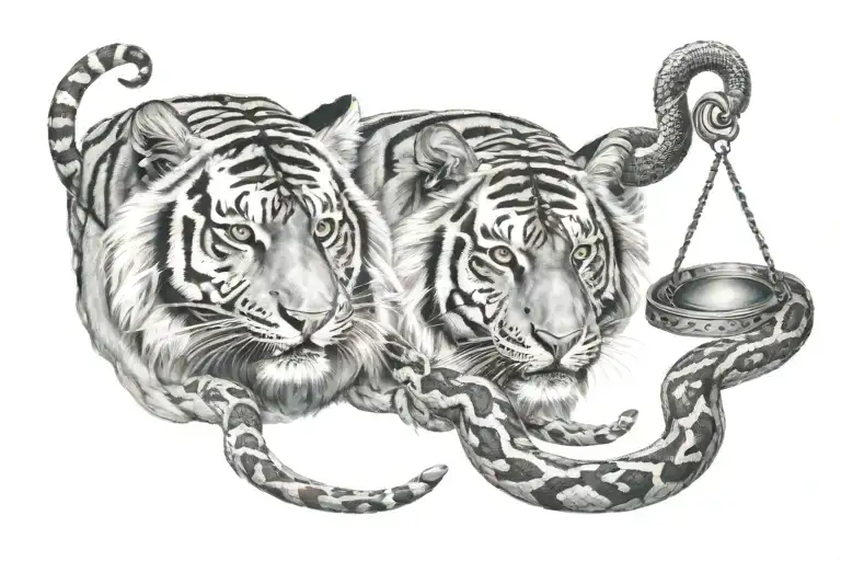 Tiger And Snake Libra Scale