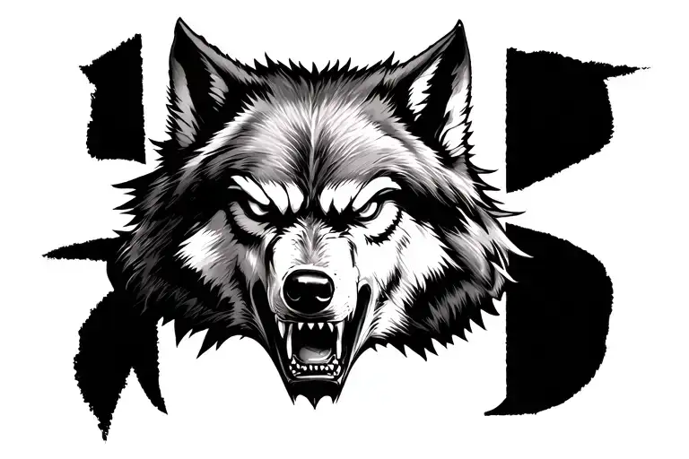 Angry Wolf Head