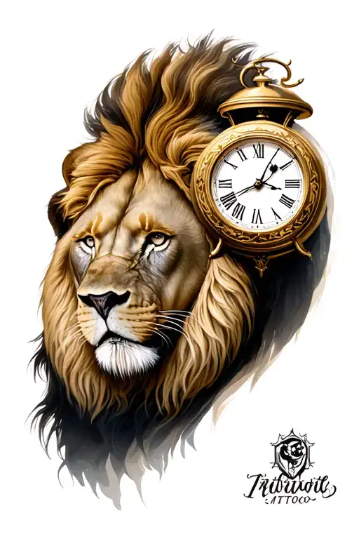 Lions And Clock