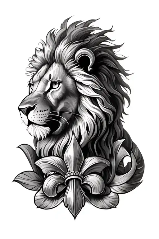 Lion And Fleur-de-lis