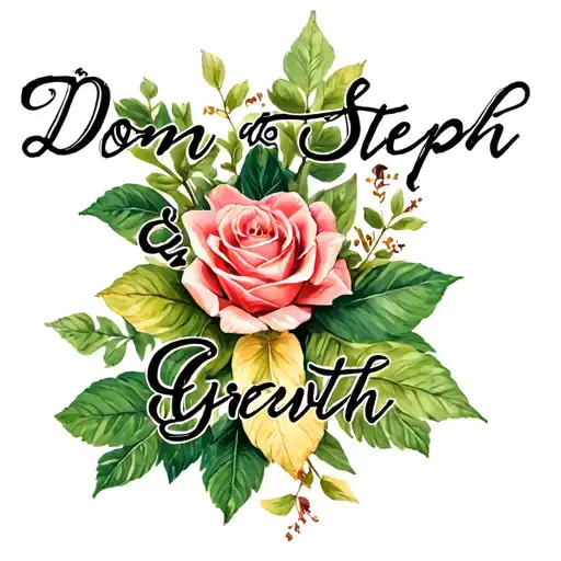 Dom And Steph Names Written With Love And Growth Together Meaning