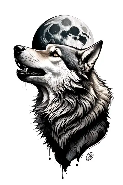 Wolf Howling At The Moon