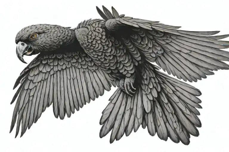 Red Tailed Black Cockatoo Flying Wingspan