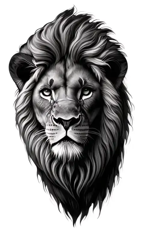 Lion Head Surrounded