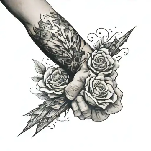 Fuck Love Cut Into Forearm