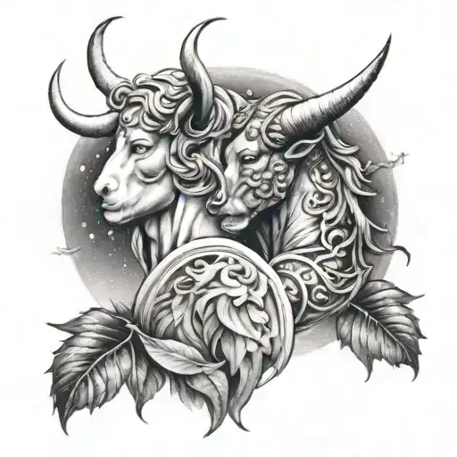 A Single Tattoo That Represents The Astrological Sign Gemini Taurus And Virgo