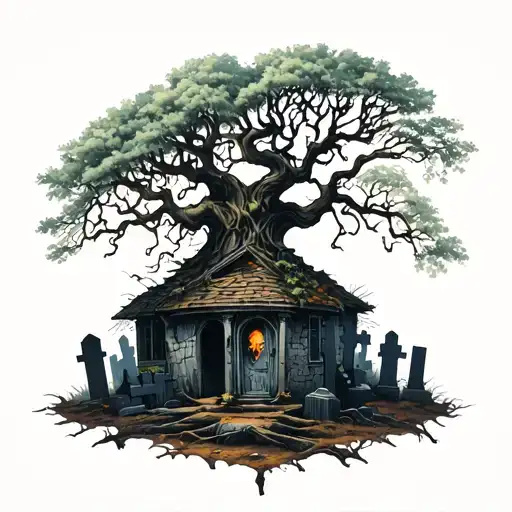 Poison Tree With Graveyard Under