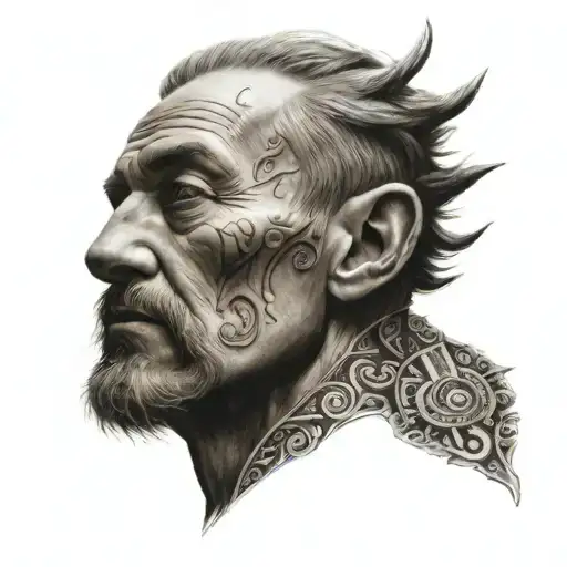 Cyrus Tattoo Towards The Collarbone