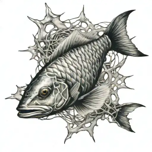 Fish Web Surrounds Arm