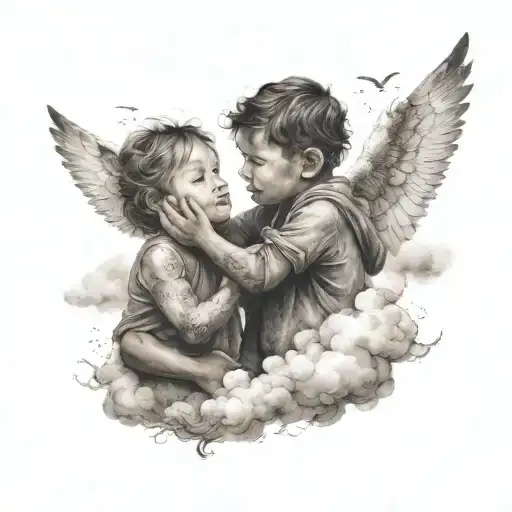 A Brother From The Clouds Greets His Sister From The Earth