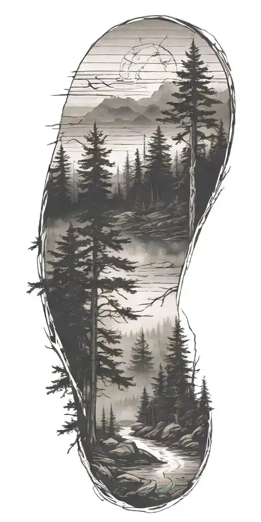 Dark Atmosphere Fog In Trees