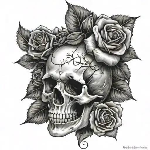 Skull And Roses